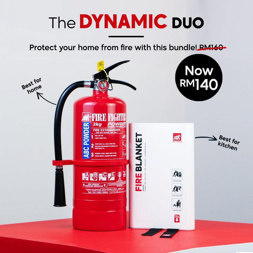 The Dynamic Duo (3kg Fire Extinguisher + Fire Blanket) - Fire Fighter Industry