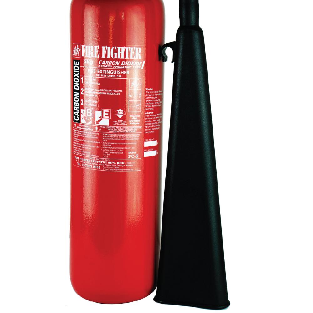 5KG Carbon Dioxide (CO2) Fire Extinguisher (Bomba License Included) - Fire Fighter Industry