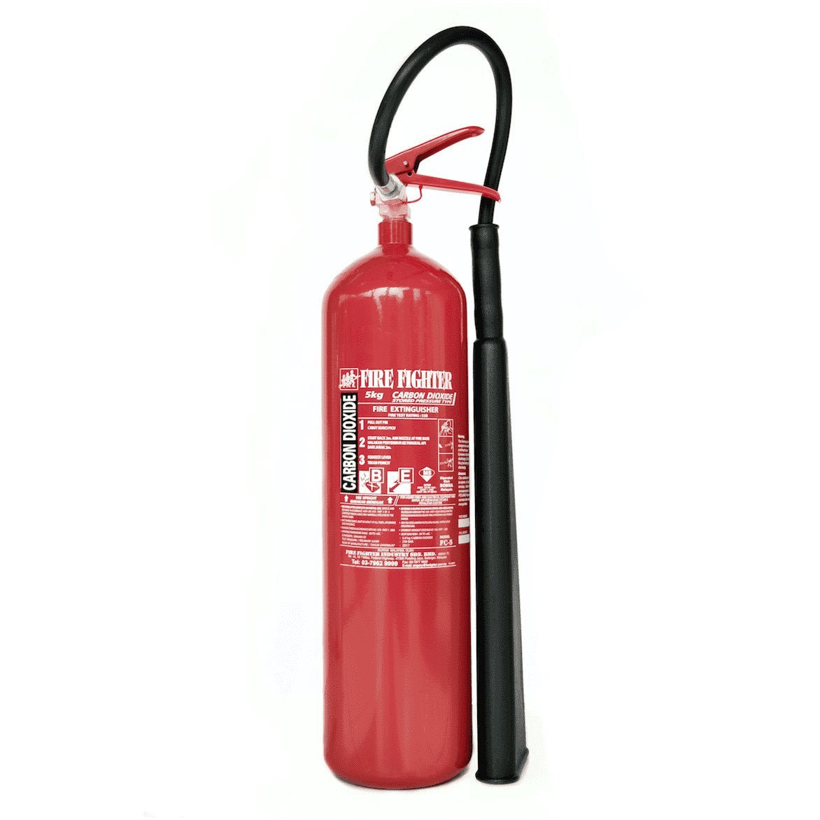 5KG Carbon Dioxide (CO2) Fire Extinguisher (Bomba License Included) - Fire Fighter Industry