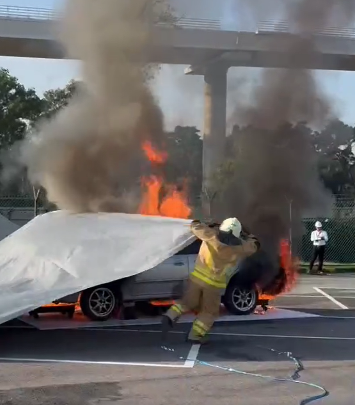 EV Fire Blanket Testing and Certification Process by SIRIM (Endorsed by Bomba)