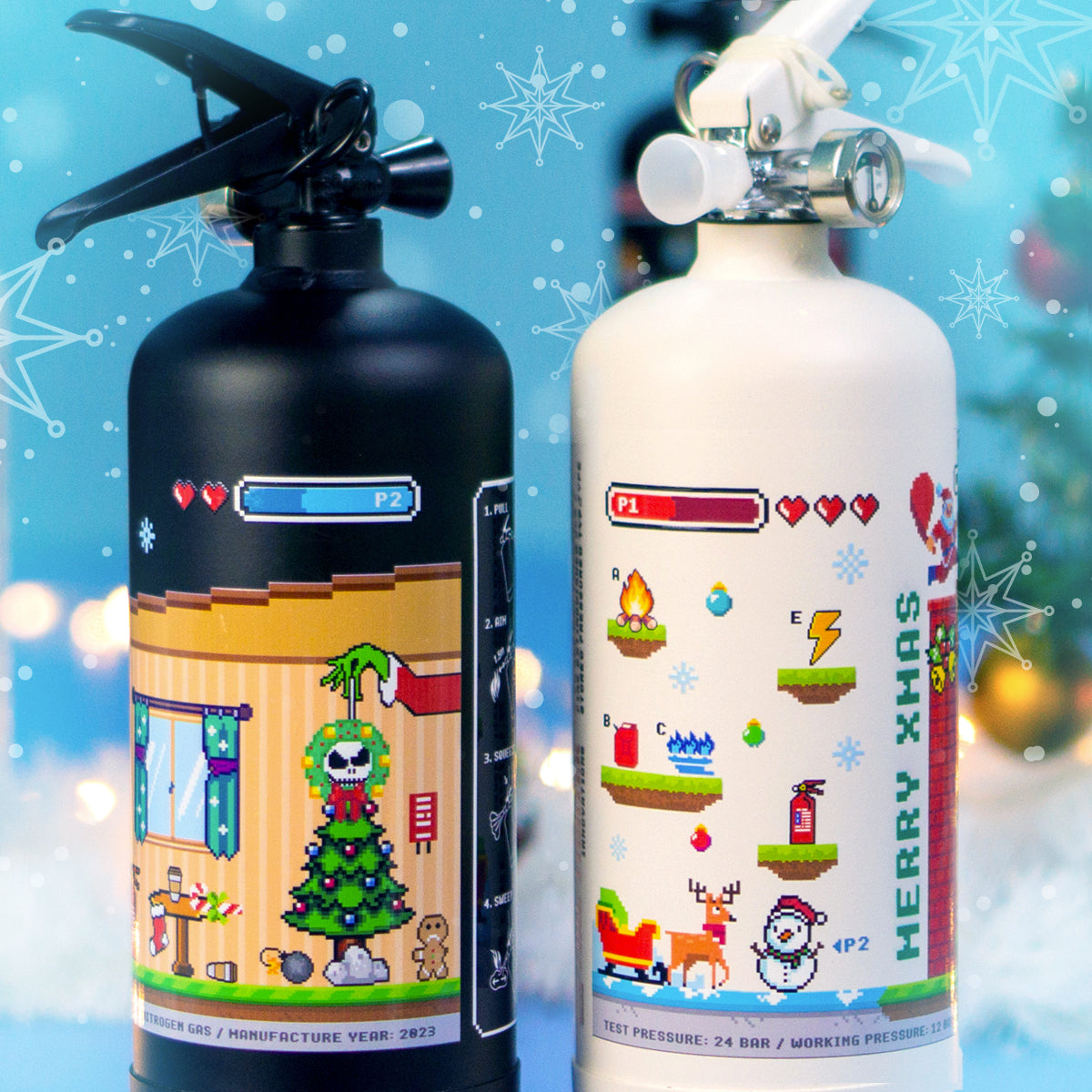 Naughty or Nice X'mas Edition 1kg Fire Extinguisher