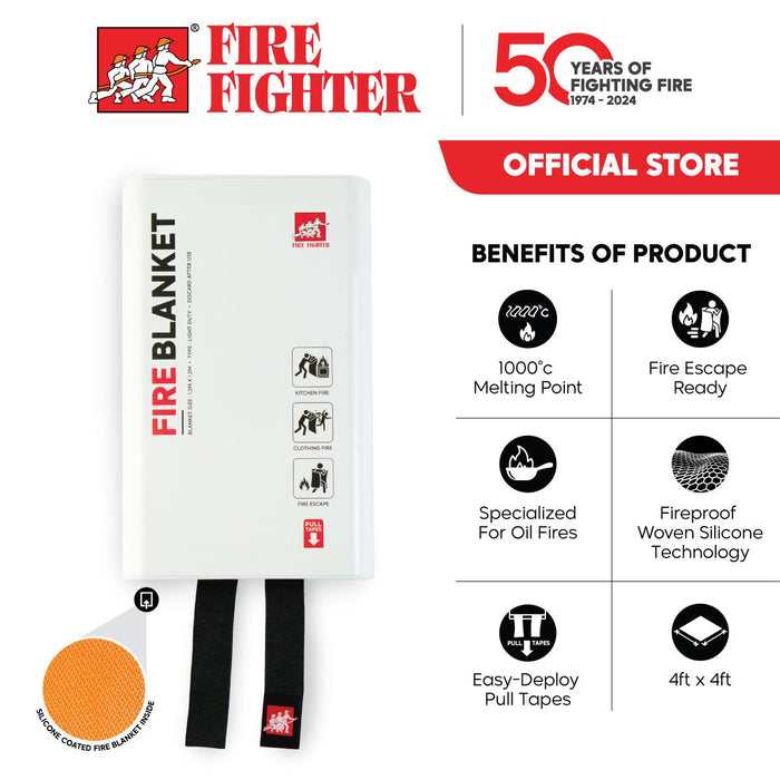 FF silicone coated fire blanket
