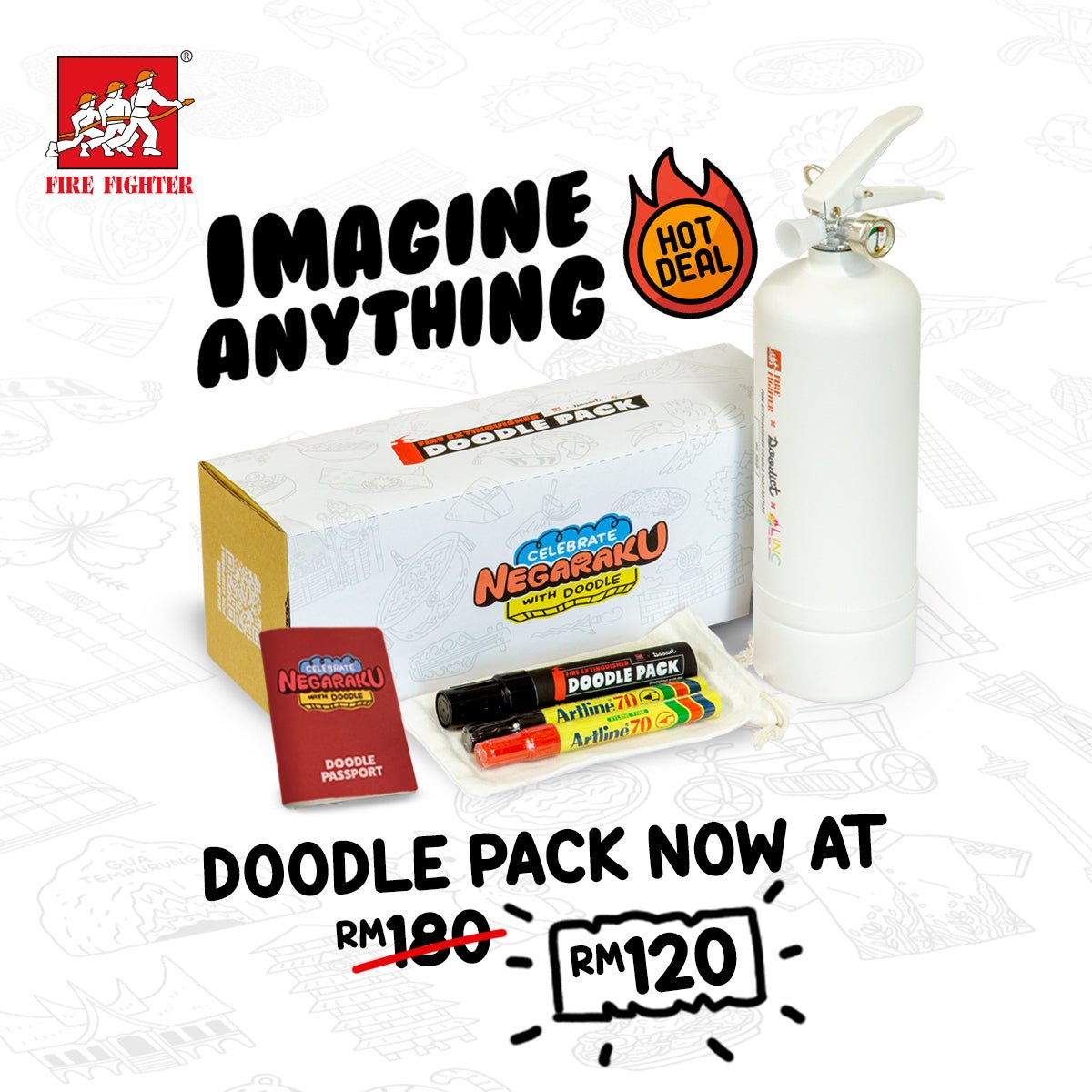 FFI x Doodict x The LINC KL Collaboration (Doodle Pack) - Fire Fighter Industry