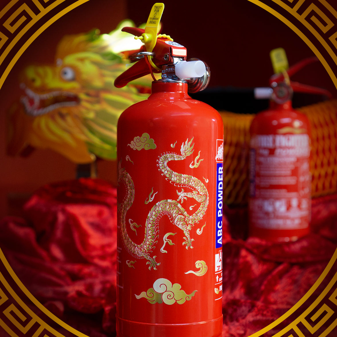 2024 Dragon Edition 1kg Red Fire Extinguisher