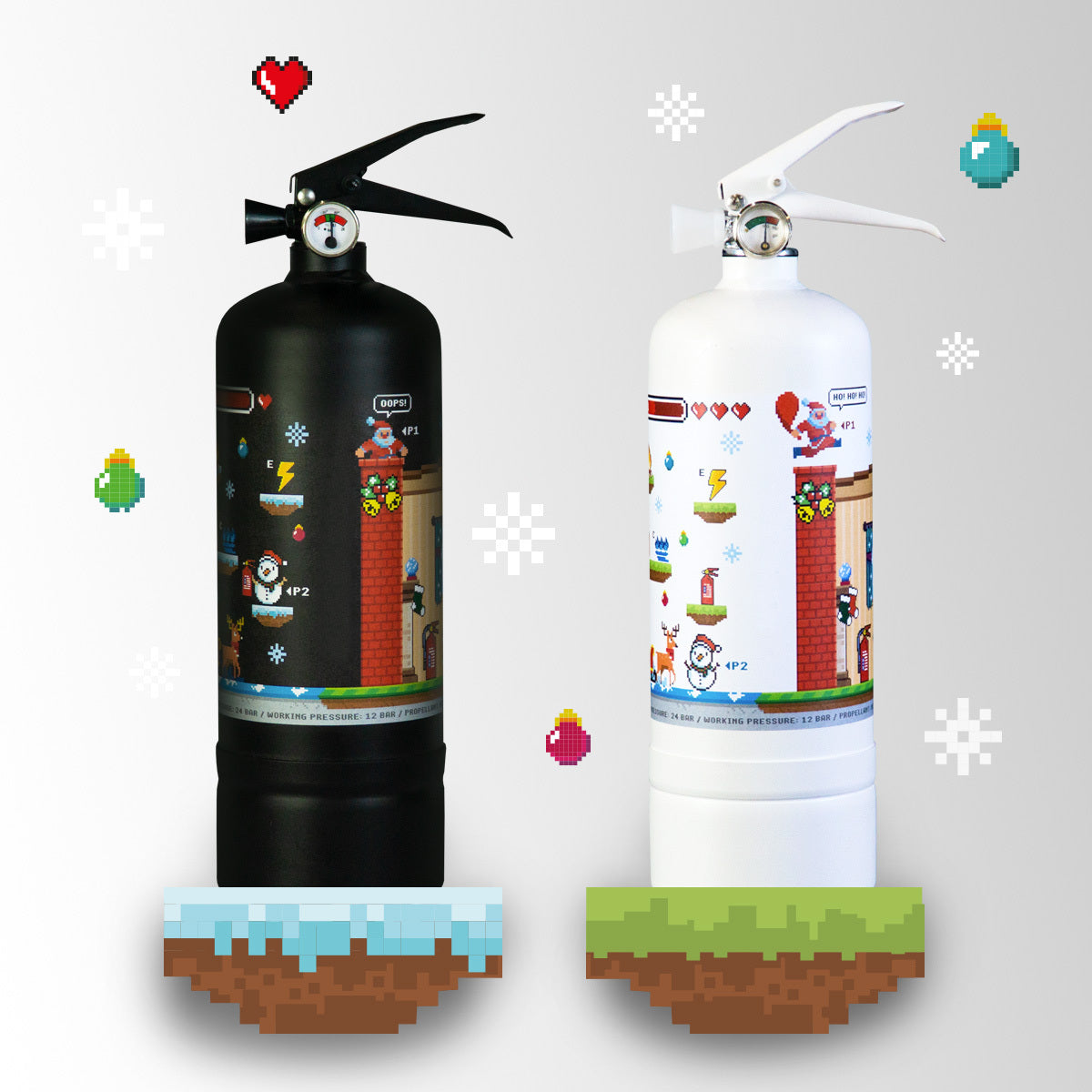 Naughty or Nice X'mas Edition 1kg Fire Extinguisher