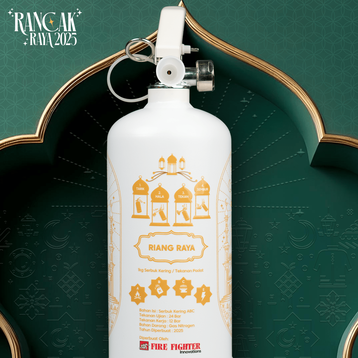 Rancak Raya 2025 (Customizable 1kg Fire Extinguisher) - Fire Fighter Industry