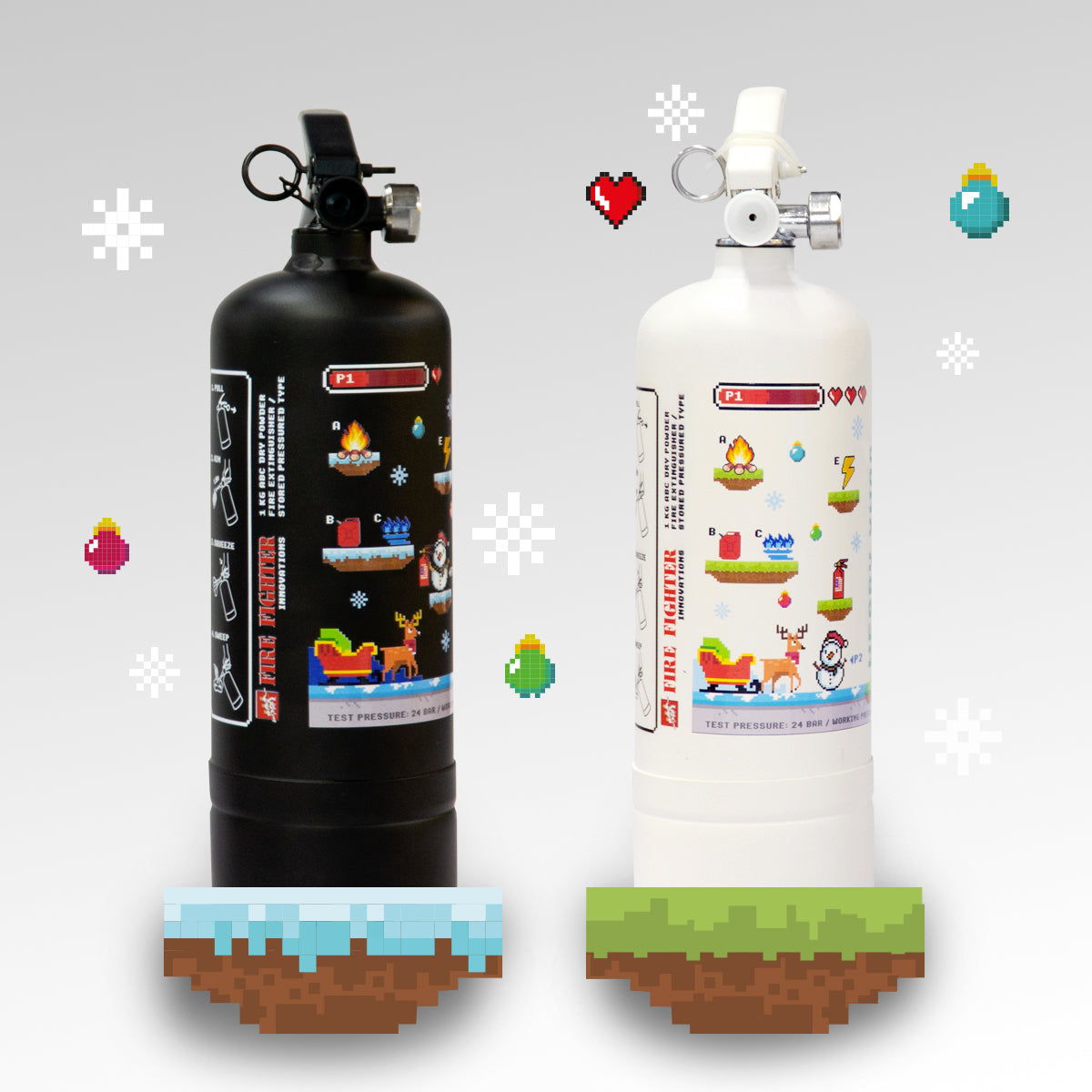 Naughty or Nice X'mas Edition 1kg Fire Extinguisher