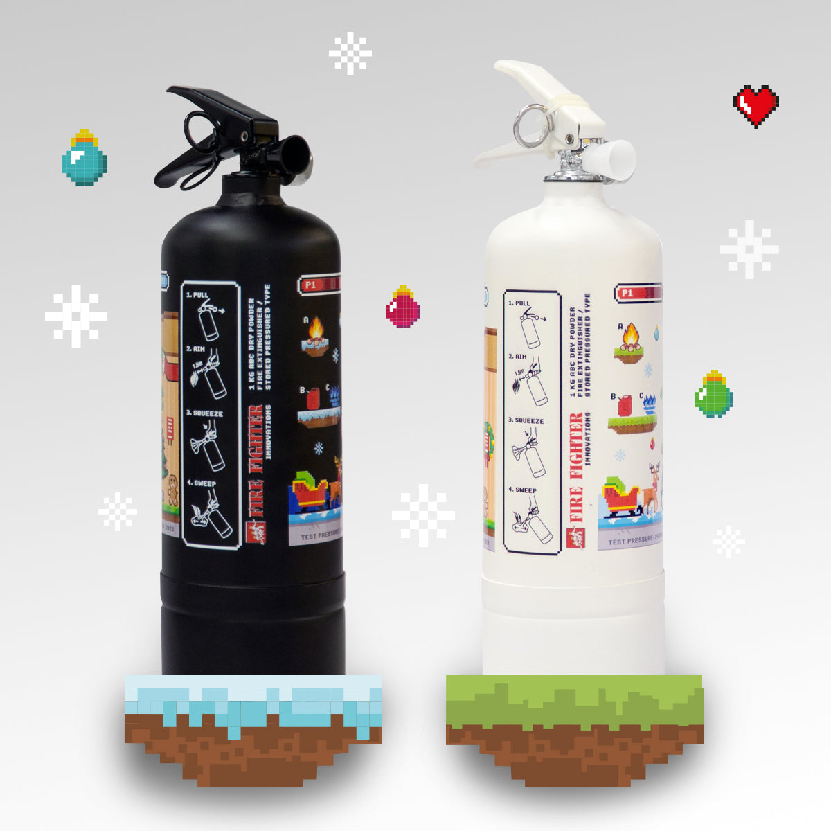 Naughty or Nice X'mas Edition 1kg Fire Extinguisher