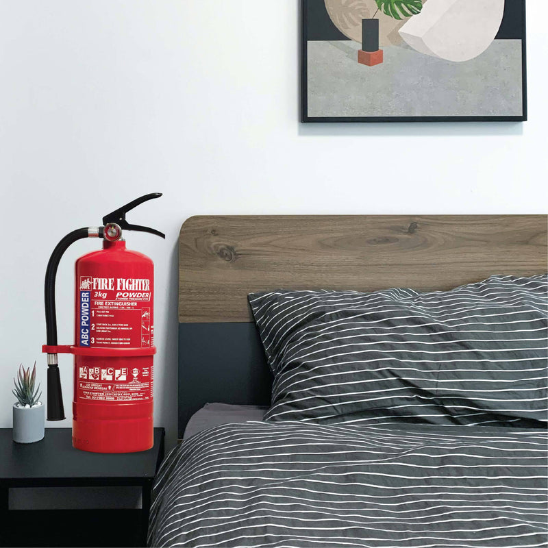 Extinguisher in a bedroom