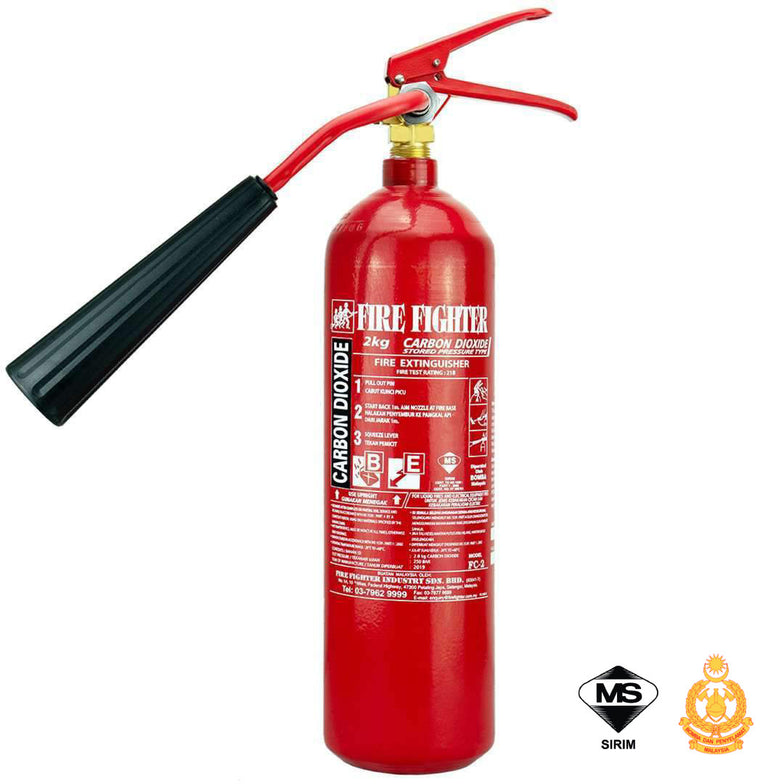 2KG Carbon Dioxide (CO2) Fire Extinguisher (BOMBA LICENSE INCLUDED)