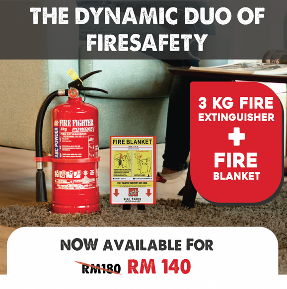 The Dynamic Duo (3kg Fire Extinguisher + Fire Blanket)
